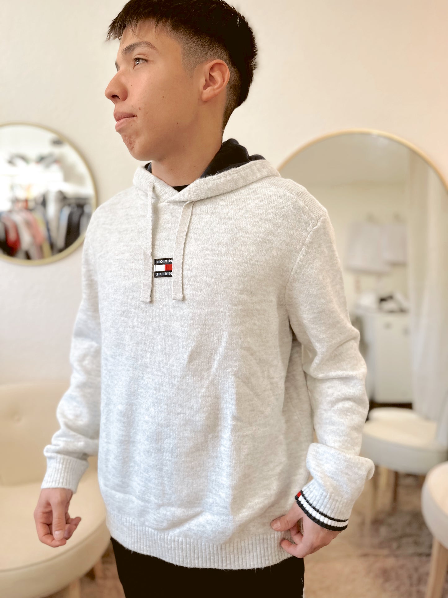 Hoddie Grey for him !