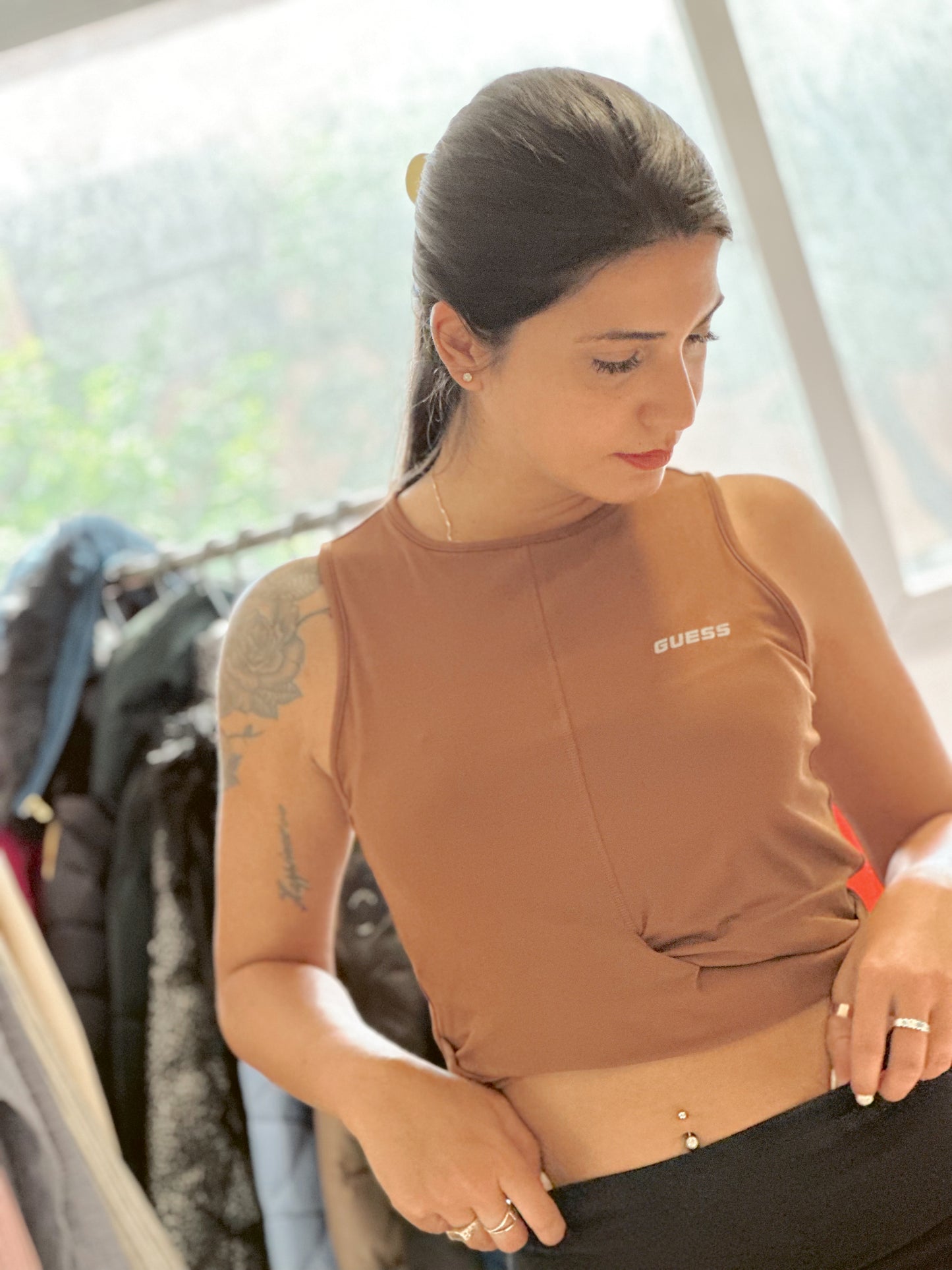 Top Guess Sport Brown